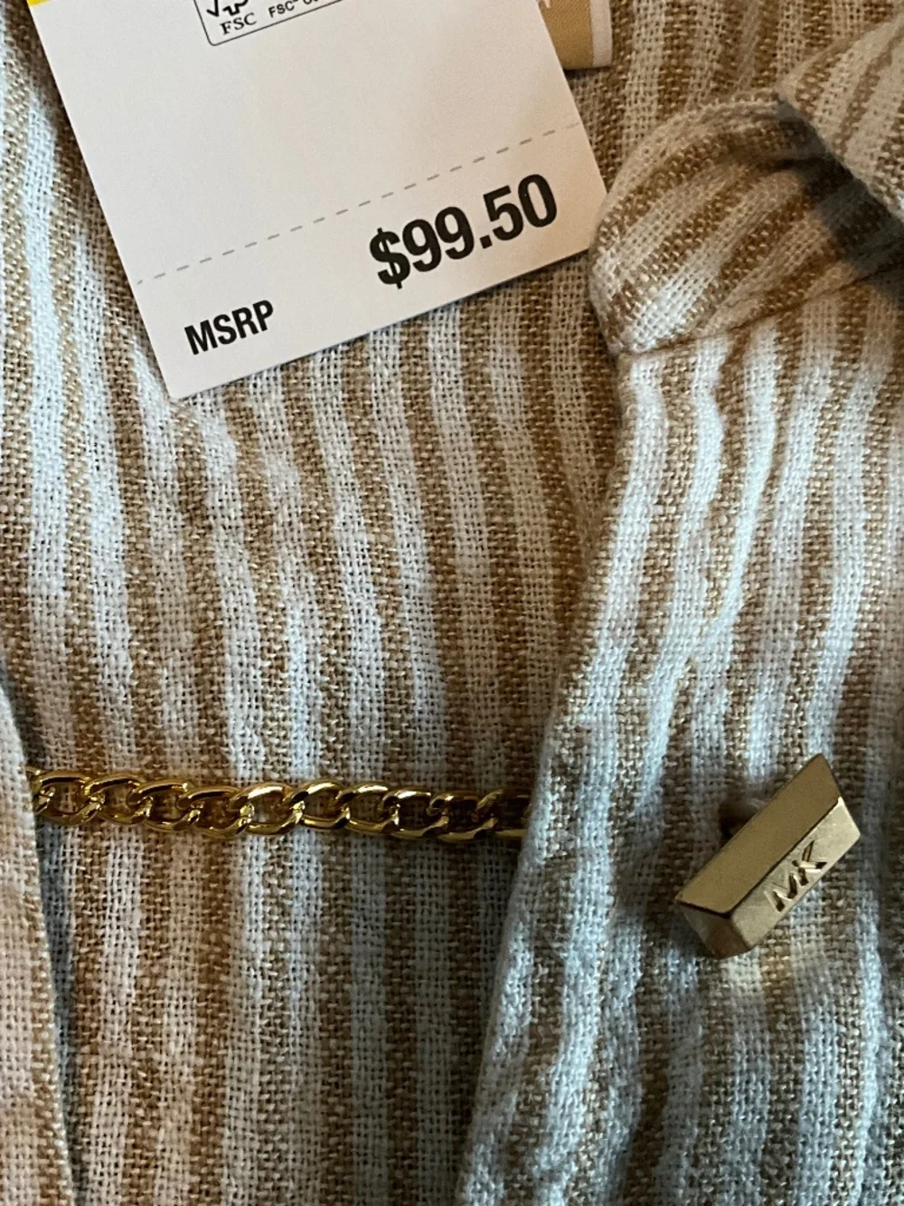 Michael Kors Long Sleeve Linen Top
